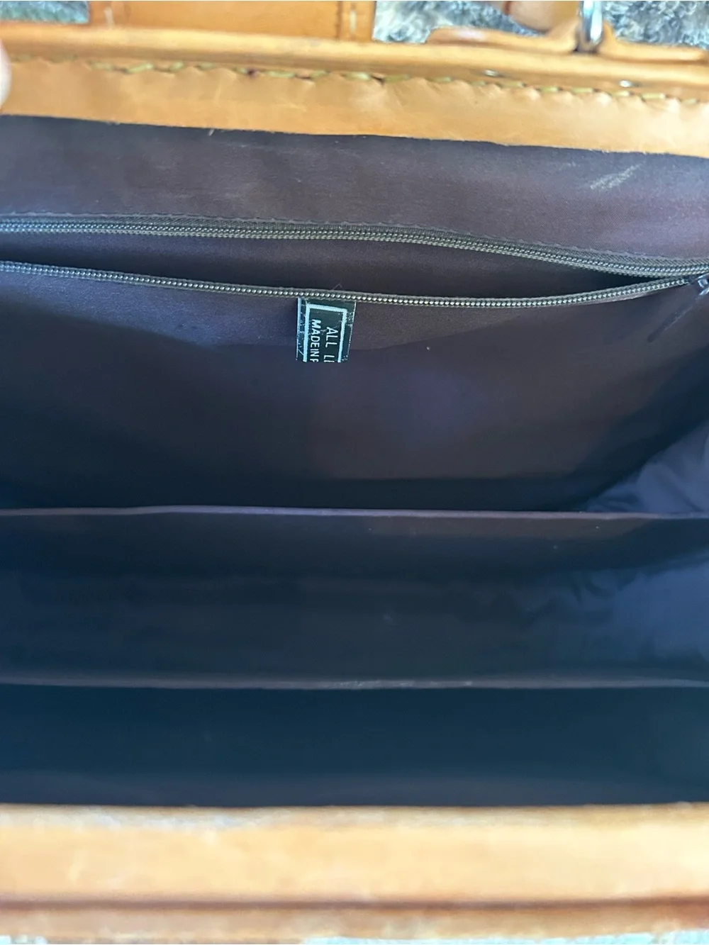 Chaco Tan Leather Messenger Bag with Adjustable Detachable Strap